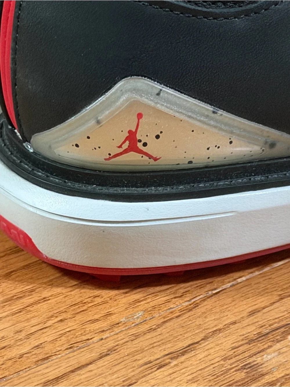 Jordan Men’s Black and Red Athletic Golf Shoes
